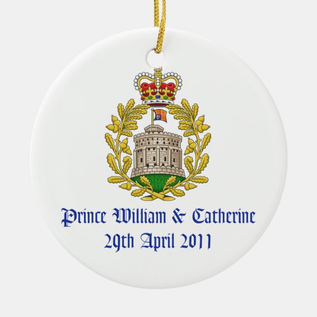 Royal Wedding Ceramic Ornament (Front)