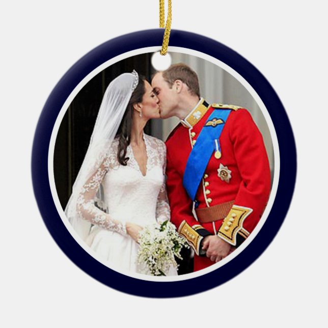 Royal Wedding Ceramic Ornament (Front)