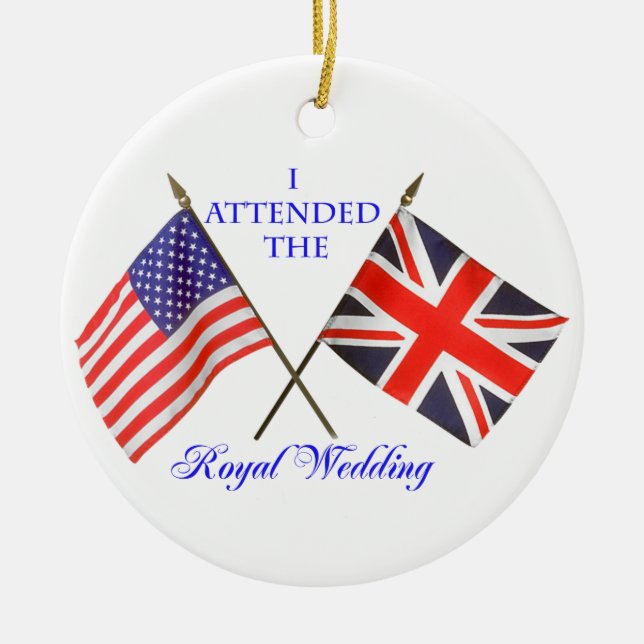 Royal Wedding Ceramic Ornament (Front)