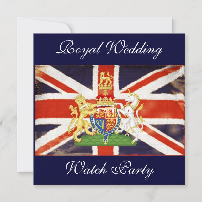 Royal Wedding Coat of Arms Watch Party Invitation (Front)