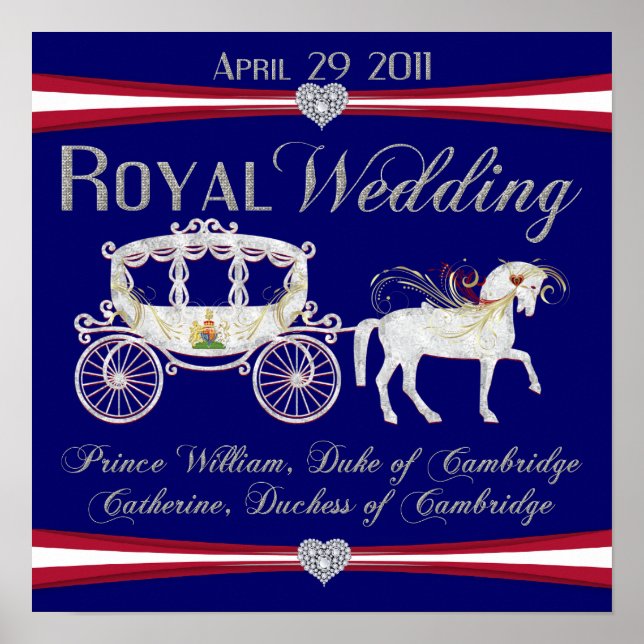 Royal Wedding Duke and Duchess of Cambridge Print (Front)