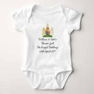 Royal Wedding Flower girl kids outfit Baby Bodysuit