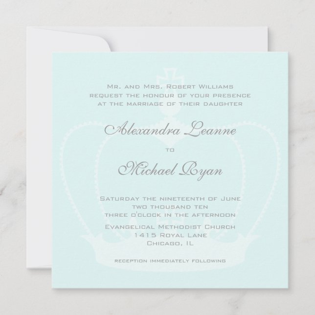 Royal Wedding Invitation (Front)