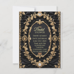 Royal wedding invitation postcard