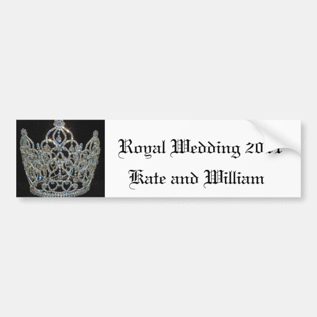 Royal Wedding/Kate & William Bumper Sticker (Front)