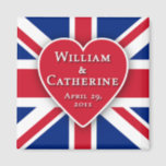 Royal Wedding Magnets for Party Favours<br><div class="desc">Having a royal wedding viewing party? or just want to commemorate the royal wedding between Prince William and Catherine Middleton? Magnets have a red, blue and white Union Jack background, a huge red heart, and text that reads WILLIAM & CATHERINE April 29, 2011 in white lettering. Pass these gorgeous magnets...</div>