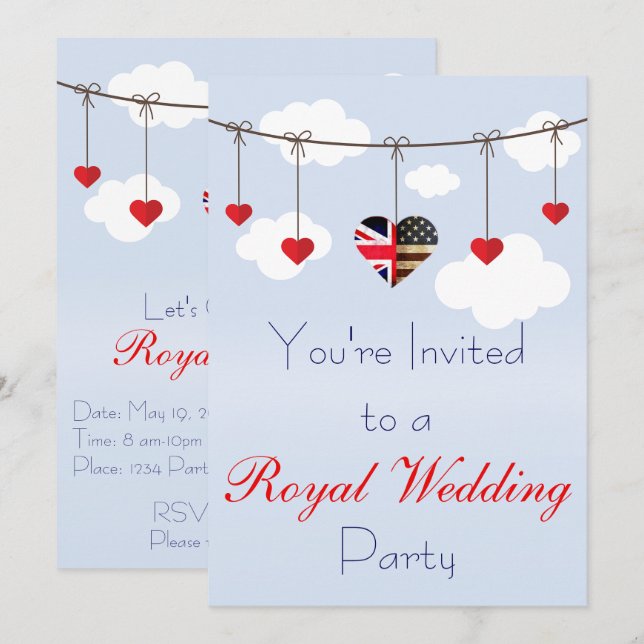 Royal Wedding Party Invitation (Front/Back)