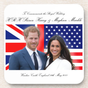 Royal Wedding Prince Harry and Meghan Markle Coaster