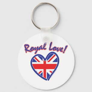 Royal Wedding, Royal Love, Union Jack Heart Keychain