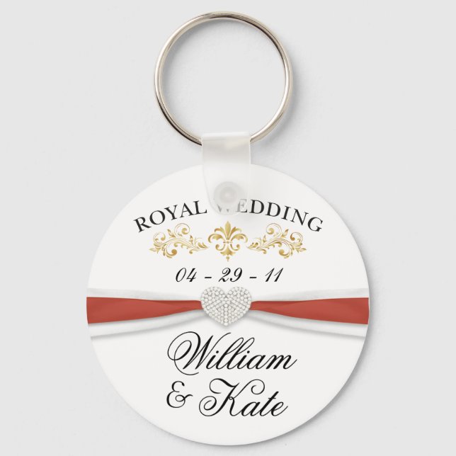 Royal Wedding - William & Kate Elegant Keepsakes Keychain (Front)