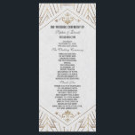 Royal White Gold Great Gatsby Wedding Program<br><div class="desc">Royal,  Romantic,  Vintage card design featuring a Great Gatsby art deco style,  a Roaring 1920's old Hollywood,  with faux gold foil Fleur-de-lis overlay,   gorgeous fonts. Use Personalise tool to add your information. For more,  visit please,  my Royal White 1920s Great Gatsby Collection.</div>