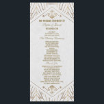 Royal White Gold Great Gatsby Wedding Program<br><div class="desc">Royal,  Romantic,  Vintage card design featuring a Great Gatsby art deco style,  a Roaring 1920's old Hollywood,  with faux gold foil Fleur-de-lis overlay,   gorgeous fonts. Use Personalise tool to add your information. For more,  visit please,  my Royal White 1920s Great Gatsby Collection.</div>
