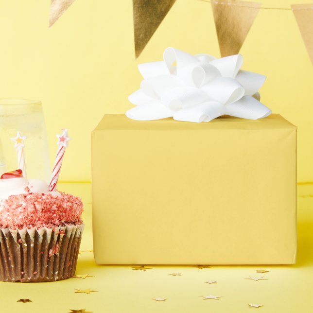 Royal Yellow Glossy Wrapping Paper (Birthday Party)