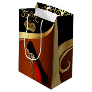 Royality Paris High Heel & Gold Crown Medium Gift Bag