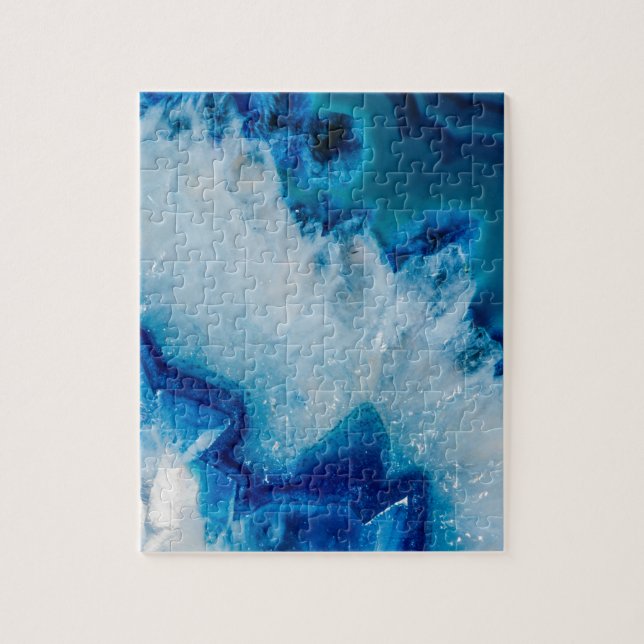 Royally Blue Agate Jigsaw Puzzle (Vertical)