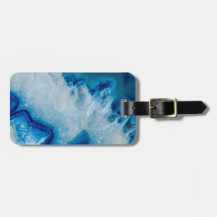 Royally Blue Agate Luggage Tag