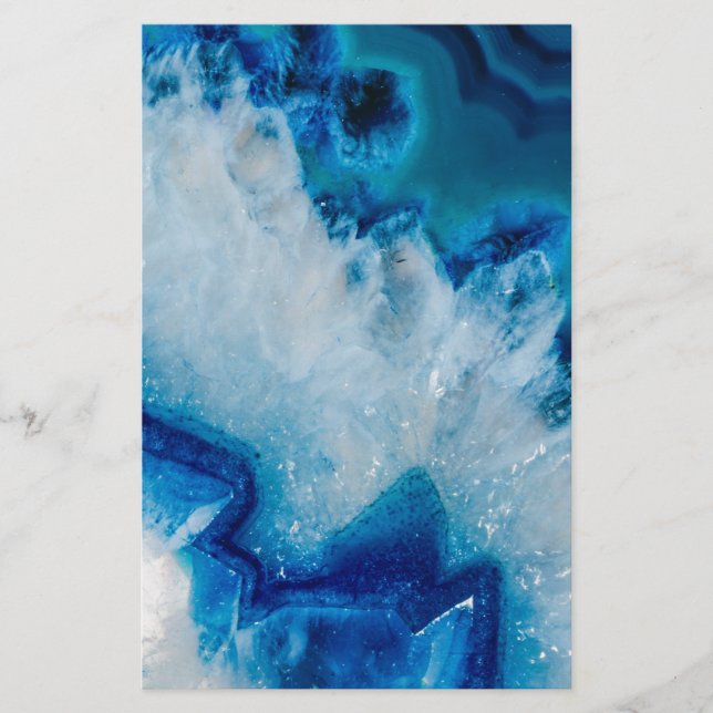 Royally Blue Agate Stationery (Front)