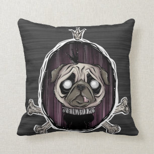 _royally pugged throw pillow