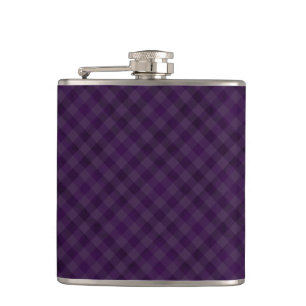 Royally Purple in Plaid - Custom Flask for Women