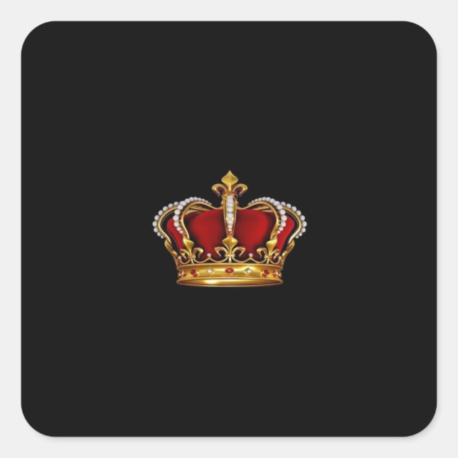 Royalty/Crown Stickers-Queen King Princess Square Sticker (Front)