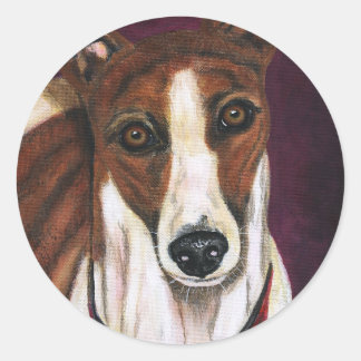 Royalty - Greyhound Art Classic Round Sticker
