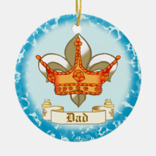 Royalty King Crown Dad  Ceramic Ornament