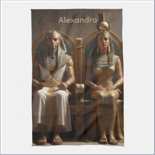 Royalty of Ancient Egypt King & Queen Kitchen Towel