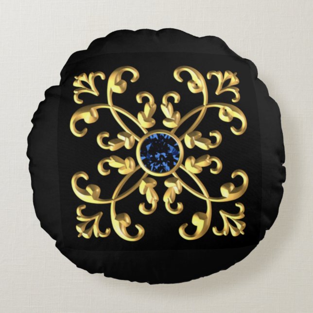 Royalty  round pillow (Front)