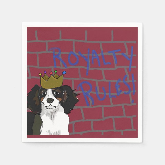 Royalty Rules - King Cavalier Cocktail Napkins (Front)