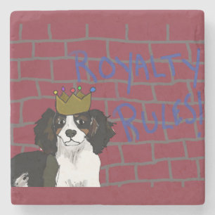 Royalty Rules - King Cavalier Marble Stone Coaster