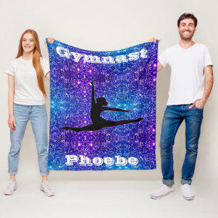 Royalty Sparkle Gymnastics Fleece Blanket