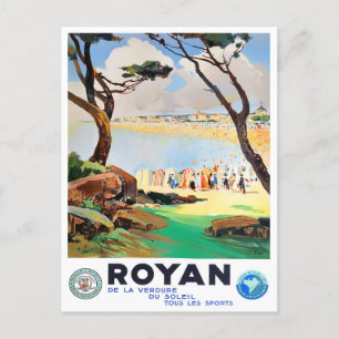 Royan France vintage travel Postcard