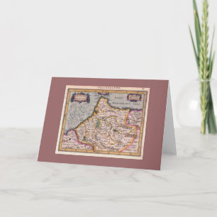 Royaume de Fes, carte antique - carte de voeux