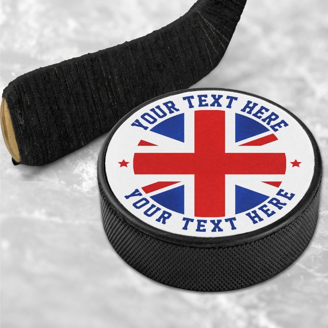 Royaume-Uni Drapeau Londres Grande-Bretagne (UK United Kingdom Flag London British Britain Hockey Puck)