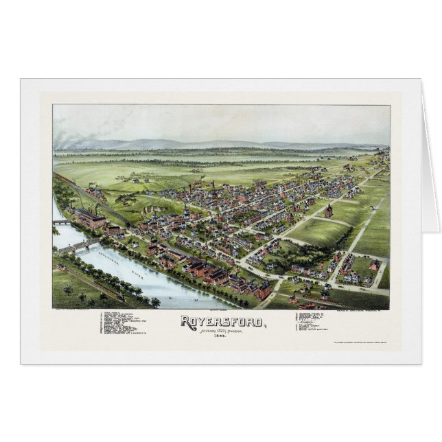 Royersford, carte panoramique de PA - 1893 (Devant horizontal)