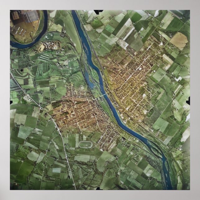 Royersford Spring City PA 1946 Aerial Map Poster (Front)