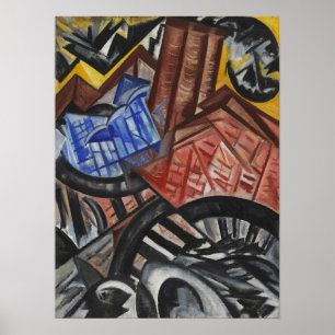 Rozanova - Factory And Bridge 1913 Poster