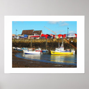 Rozel harbour at low tide, Jersey Poster