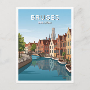 Rozenhoedkaai Bruges Belgium Postcard