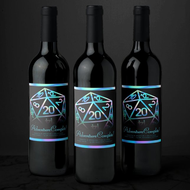 RPG Adventure Complete | Holo Tabletop Roleplayer Wine Label (Creator Uploaded)