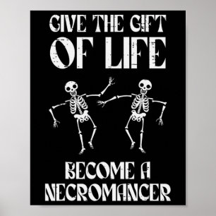Rpg Become Necromancer Funny Gamer Boys Men Youth Poster