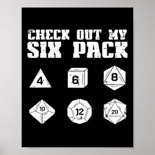 Rpg Check Out My 6 Pack Funny Gamer Men Boys Poster