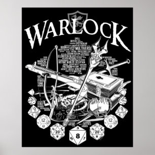 RPG Class Series Warlock White Version Poster