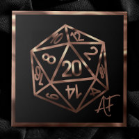 RPG Crit AF | Copper Tabletop PnP Role Player Dice