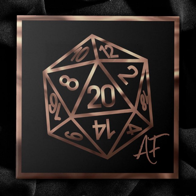 RPG Crit AF | Copper Tabletop PnP Role Player Dice Tile (Creator Uploaded)