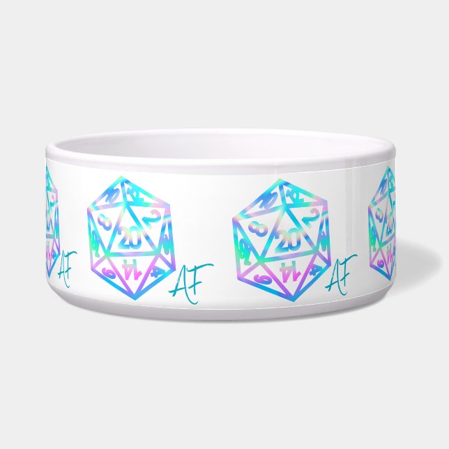 RPG Crit AF | Holo Fantasy Tabletop PnP Gamer Dice (Front)