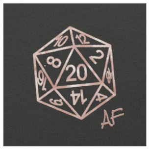 RPG Crit AF   Mauve PnP Tabletop Roleplayer Dice Fabric