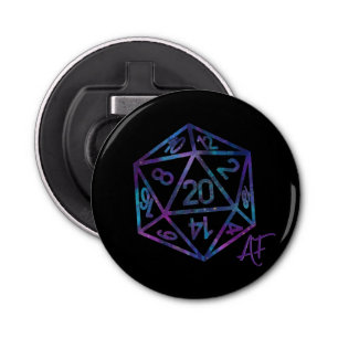 RPG Crit AF Nebula Fantasy Tabletop Gamer Dice Bottle Opener