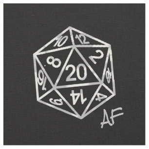 RPG Crit AF   Old School Tabletop Roleplayer Dice Fabric