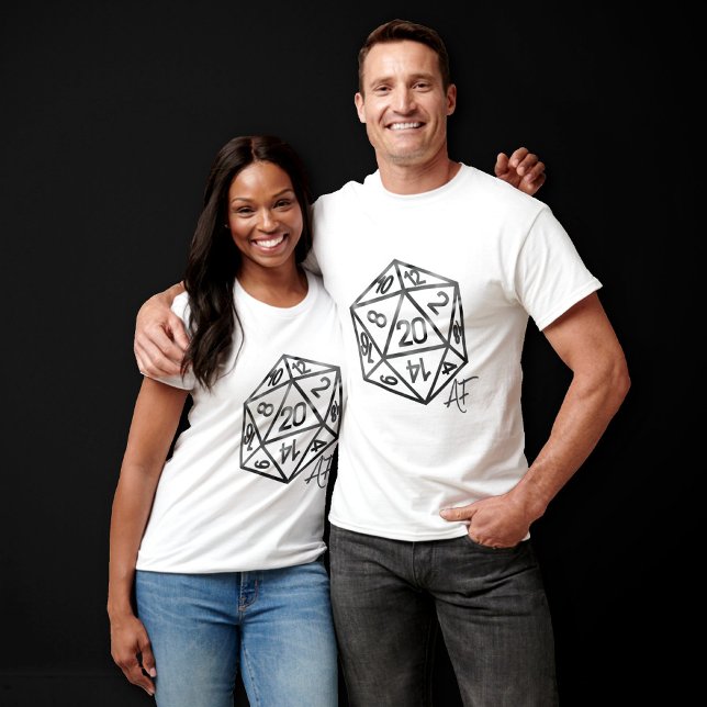 RPG Crit AF | Old School Tabletop Roleplayer Dice T-Shirt (Creator Uploaded)